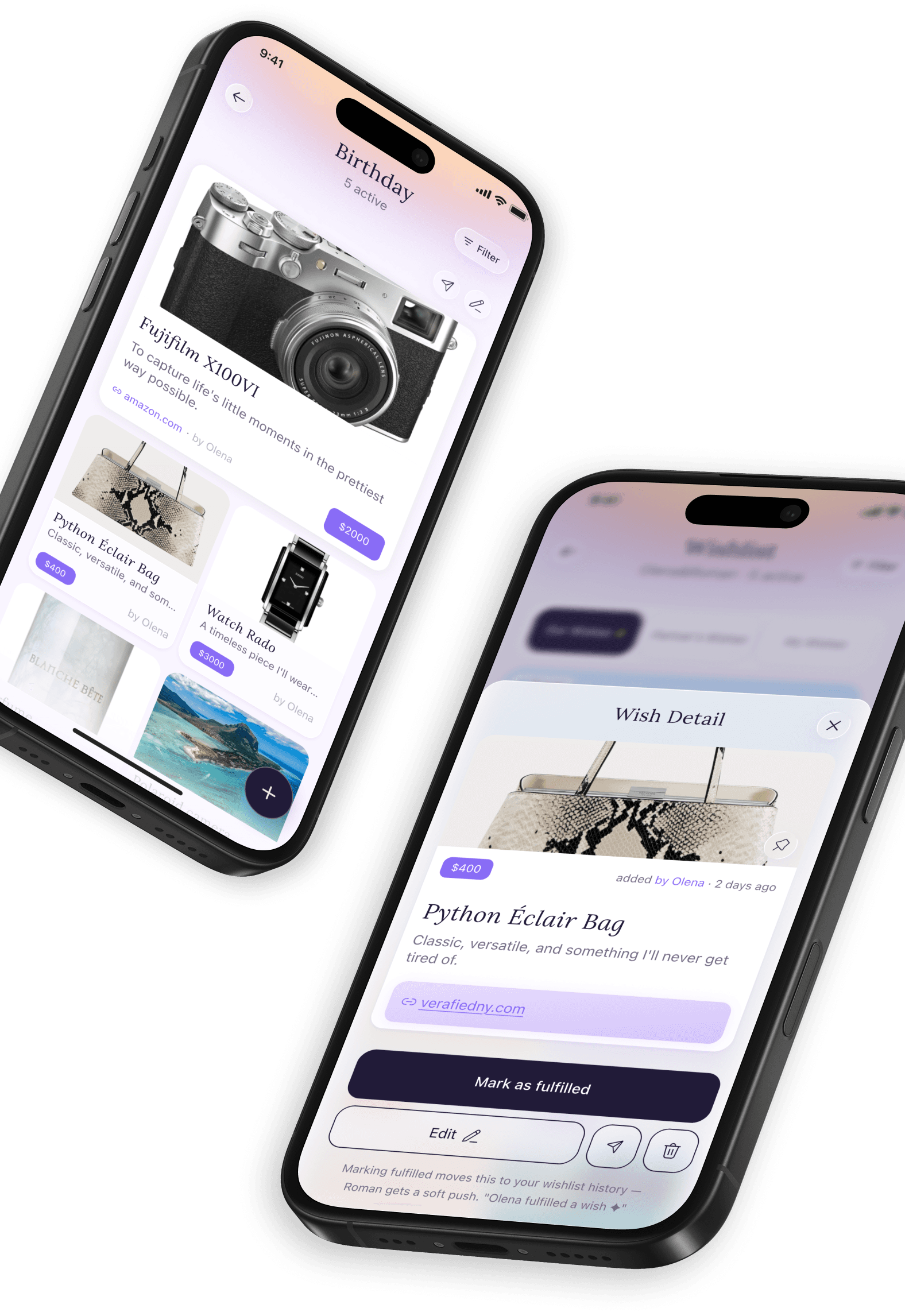 Wishlist feature preview